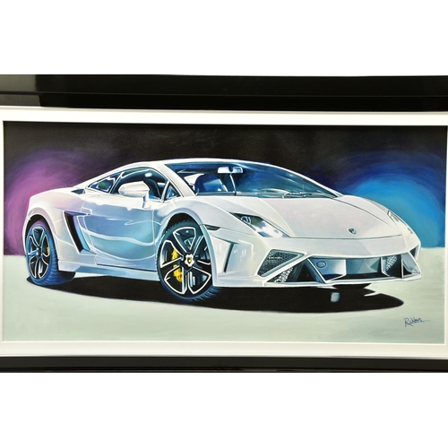 329 - ROZ WILSON (BRITISH 1960) 'LAMBORGHINI AVENTADOR', a study of the Italian supercar, signed bottom ri... 