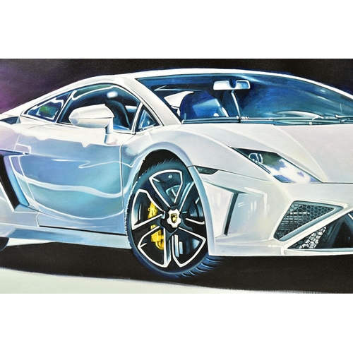 329 - ROZ WILSON (BRITISH 1960) 'LAMBORGHINI AVENTADOR', a study of the Italian supercar, signed bottom ri... 