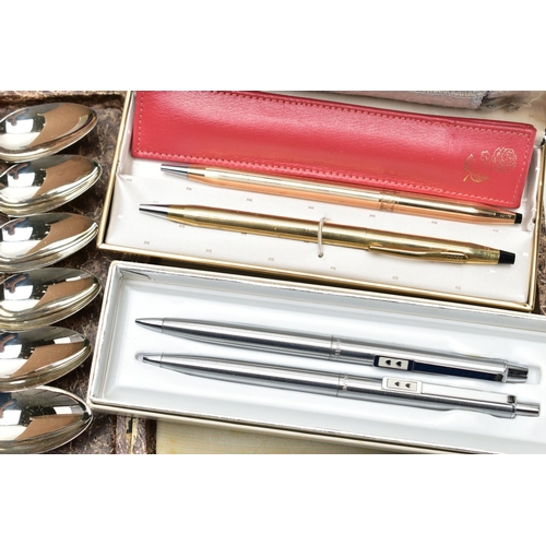 63 - AN ASSORTMENT OF SILVER AND CUTLERY, to include a fish knife hallmarked 'Joseph Rodgers & Sons' star... 