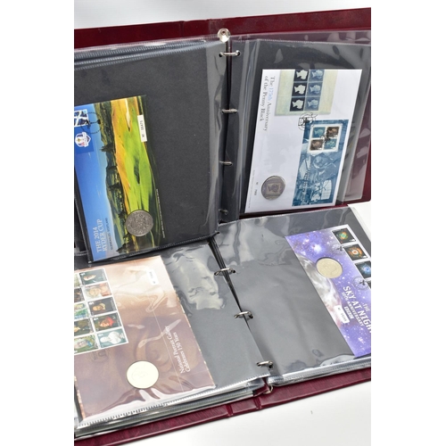 73 - TWO FOLDERS OF MEDALLION COIN COVERS, to include various commemorative packs such as Royal weddings ... 