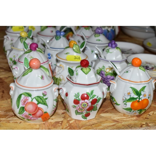 348 - A GROUP OF ROYAL WORCESTER EVESHAM PATTERN OVEN TO TABLE WARES, A SMALL QUANTITY OF PORTMEIRION POMO... 