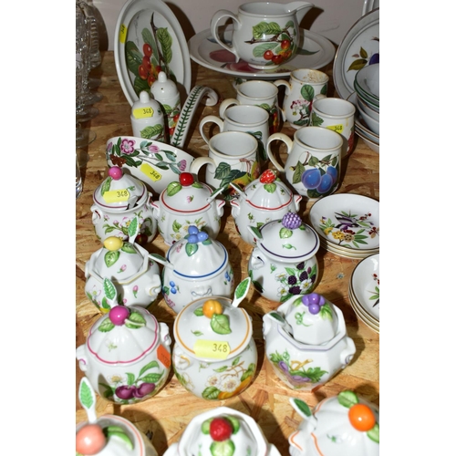 348 - A GROUP OF ROYAL WORCESTER EVESHAM PATTERN OVEN TO TABLE WARES, A SMALL QUANTITY OF PORTMEIRION POMO... 