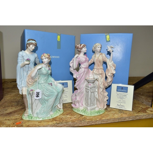 356 - TWO BOXED WEDGWOOD BONE CHINA LIMITED EDITION FIGURE GROUPS FROM THE CLASSICAL COLLECTION, 'Adoratio... 