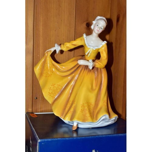 368 - THREE ROYAL DOULTON LADY FIGURES AND TWO OTHER FIGURINES, comprising 'La Sylphide' HN2138, 'Fair Lad... 