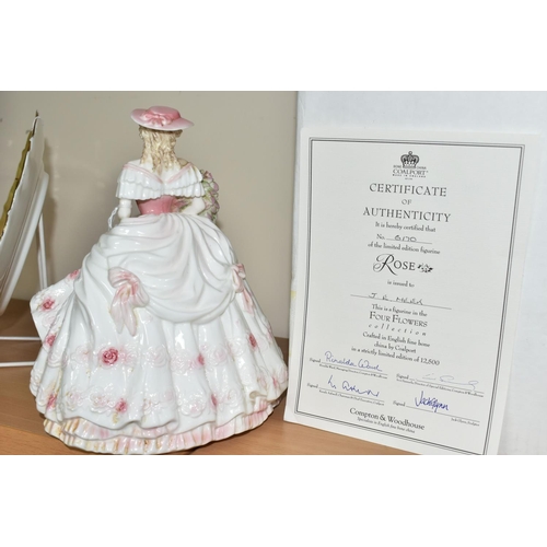 374 - A BOXED LIMITED EDITION COALPORT FOR COMPTON & WOODHOUSE FIGURE 'ROSE' from 'The Four Flowers' colle... 