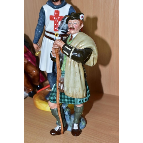 387 - THREE ROYAL DOULTON MALE FIGURES, comprising 'The Professor' HN2281, 'The Laird' HN2361 and a badly ... 