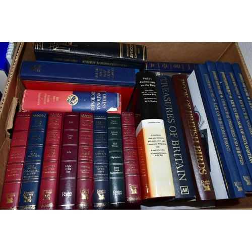 449 - BOOKS, five boxes containing approximately ninety miscellaneous titles, subjects include encyclopaed... 