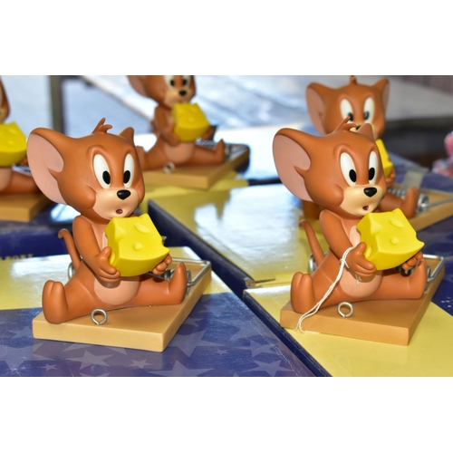 469 - FIVE BOXED COALPORT TOM & JERRY MOUSETRAP SCULPTURES, approximate height 12cm, Condition: sculptures... 