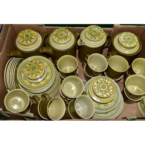 501 - FOUR BOXES OF BLUE AND WHITE DINNER WARE, to include 'The Hunter 'pattern by Myott and 'English Vill... 