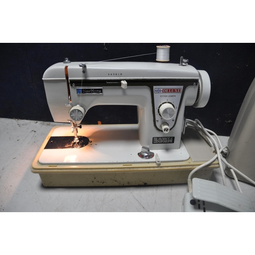 1065 - A NEW HOME DELUXE 543210 SEWING MACHINE (PAT pass and working) and a small tubular frame children's ... 