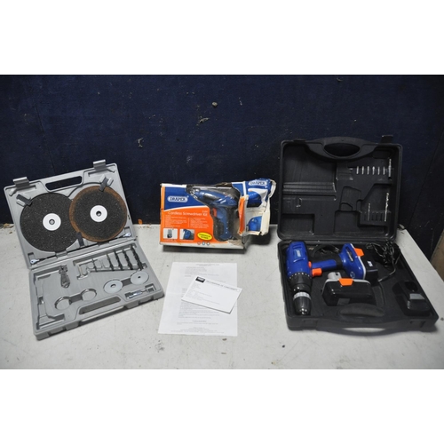 1066 - A DRAPER CDH145V2 CORDLESS DRILL in original case with two battery's and charger along with a Draper... 