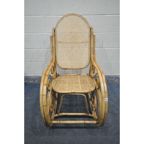 1226 - A MID CENTURY BAMBOO ROCKING CHAIR