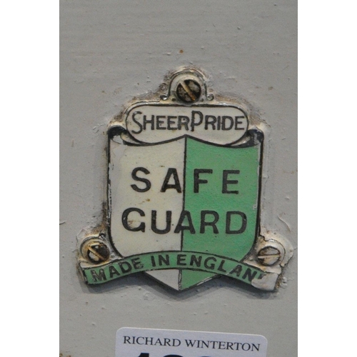 1263 - A SHEER PRIDE METAL FOOD SAFE, with a single door, enclosing two shelves, width 57cm x depth 44cm x ... 