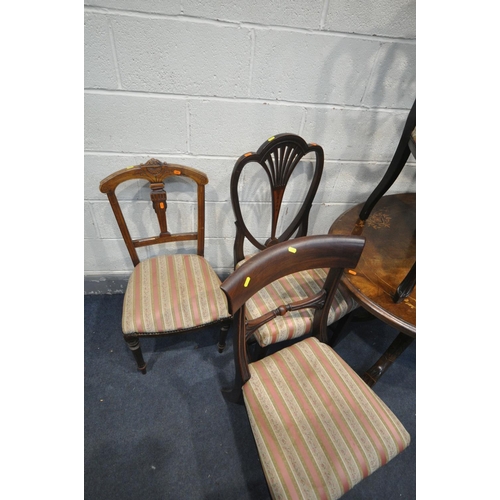 1273 - A LATE VICTORIAN WALNUT OVAL TILT TOP LOO TABLE, length 118cm x depth 86cm x height 71cm, along with... 