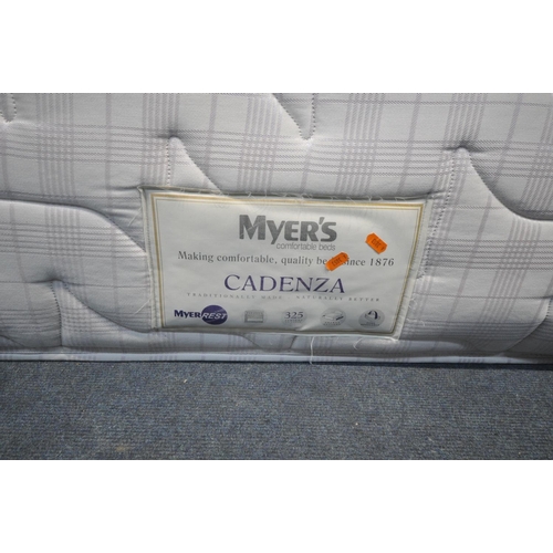 1277 - A MYERS 4FT6 DIVAN BED AND MATRESS