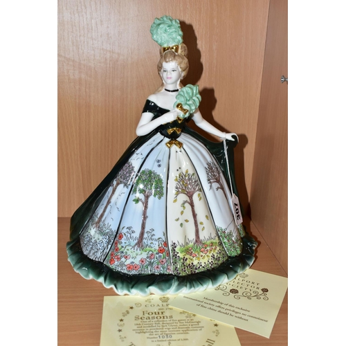 307 - A BOXED COALPORT FOUR SEASONS FIGURINE, from the Millennium Ball series, limited edition numbered 10... 