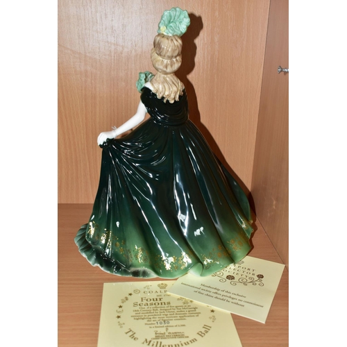 307 - A BOXED COALPORT FOUR SEASONS FIGURINE, from the Millennium Ball series, limited edition numbered 10... 