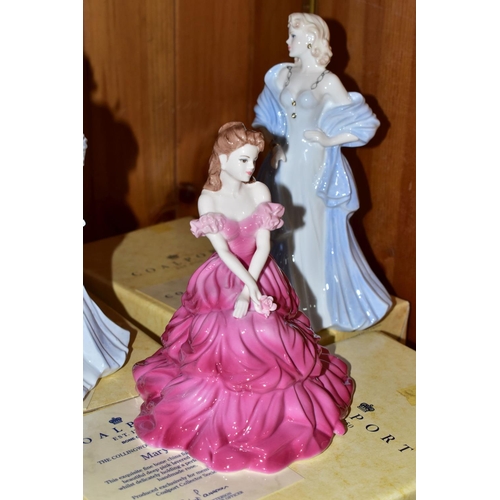 338 - THREE BOXED COALPORT 'THE COLLINGWOOD COLLECTION' FIGURINES, comprising two Catherine figurines, and... 