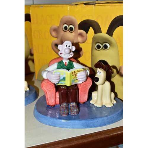 341 - THREE BOXED COALPORT WALLACE AND GROMIT FIGURE GROUPS, comprising a limited edition 'Picnic on the M... 