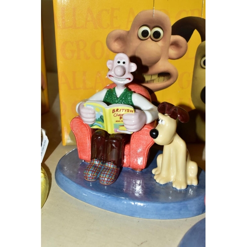 341 - THREE BOXED COALPORT WALLACE AND GROMIT FIGURE GROUPS, comprising a limited edition 'Picnic on the M... 