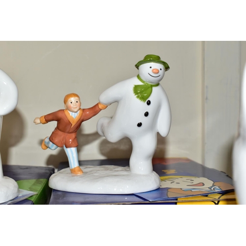 344 - FOUR BOXED COALPORT 'THE SNOWMAN' FIGURES, comprising 'The Special Gift' Collectors Choice Special E... 