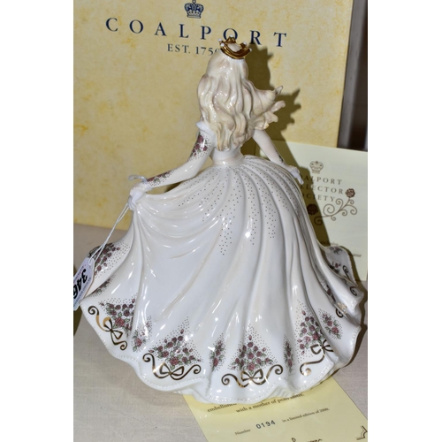 346 - A BOXED COALPORT COLLECTOR SOCIETY FIGURINE 'CINDERELLA', 194/200 with certificate, CONDITION, no ob... 