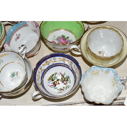 349 - A SELECTION OF ASSORTED 19TH AND 20TH CENTURY TEA CUPS AND SAUCERS ETC, to include early Derby, Mint... 