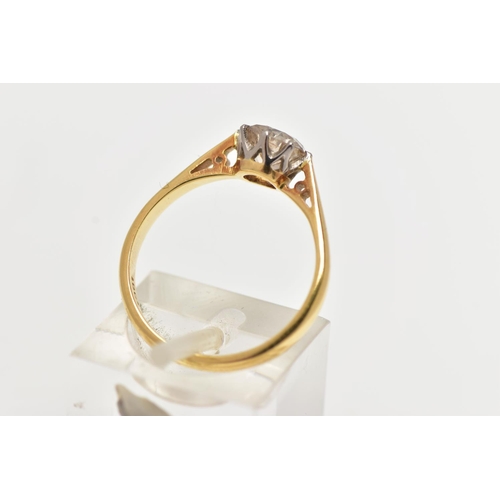 49 - A SINGLE STONE DIAMOND RING, old cut diamond, estimated total diamond weight 1.00ct, colour assessed... 