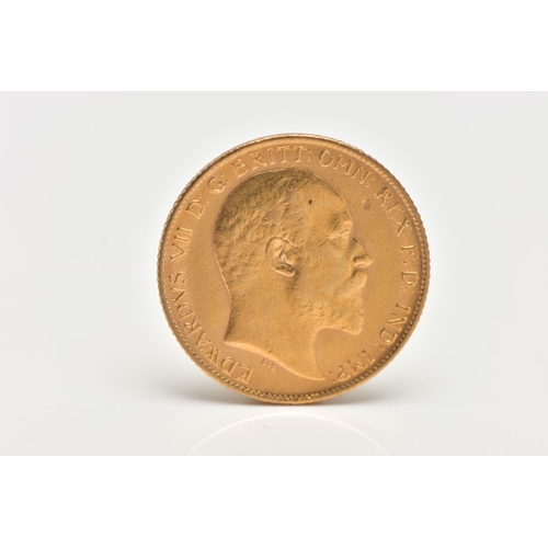 80 - A GOLD HALF SOVEREIGN COIN 1905 EDWARD VII, 19.30 Dia, 3.994  gram, 22ct 916.6 fine, together with a... 