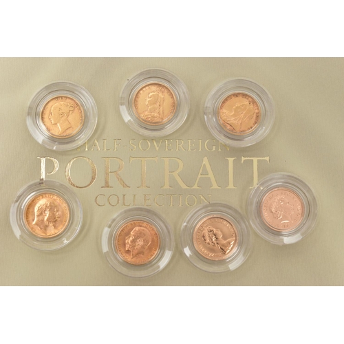 93 - A ROYAL MINT 'THE HALF SOVEREIGN PORTRAIT COLLECTION', containing seven coins, Victoria Young Head, ... 