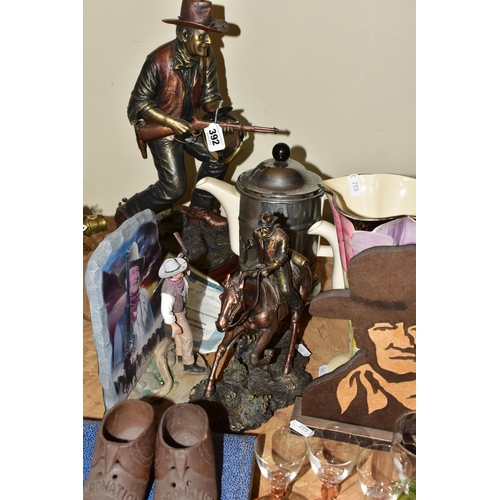 392 - A GROUP OF JOHN WAYNE LIMITED EDITION COLLECTABLES, comprising a Bradford Exchange John Wayne Straig... 