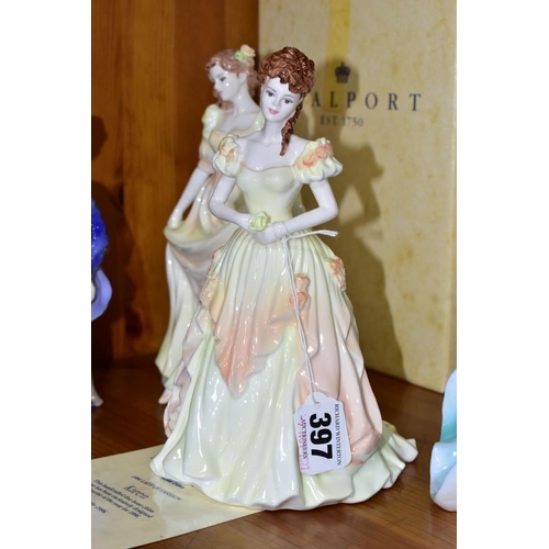 397 - FIVE BOXED COALPORT LADIES OF FASHION FIGURINES, comprising 'Anne' exclusively designed as the figur... 