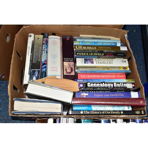 415 - SIX BOXES OF BOOKS, approximately one hundred and thirty to one hundred and forty titles to include ... 