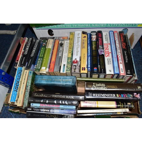 417 - FOUR BOXES OF BOOKS, approximately one hundred and twenty titles to include the paranormal, mytholog... 