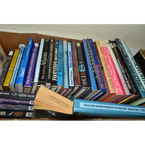 417 - FOUR BOXES OF BOOKS, approximately one hundred and twenty titles to include the paranormal, mytholog... 