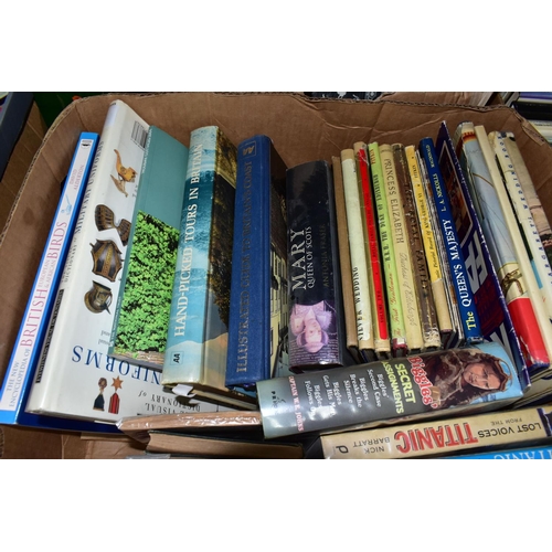 426 - SIX BOXES OF BOOKS, MOSTLY IN HARDBACK FORMAT, subjects include antique reference books - spoons, si... 