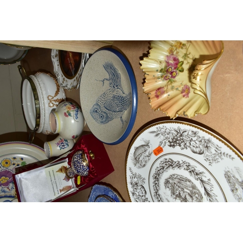 439 - A GROUP OF CERAMICS, thirty five pieces to include a Poole Pottery hand painted charger diameter 31c... 