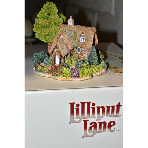 447 - SIX BOXED LILLIPUT LANE SCULPTURES FROM COLLECTORS CLUB, all with deeds and leaflet, comprising Gard... 