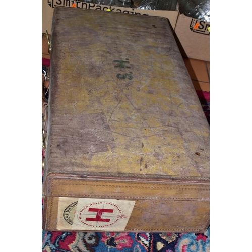 449 - A VINTAGE AUSTIN REED SUITCASE CONTAINING CRUISE SHIP AND TRAVEL EPHEMERA, to include P & O memorabi... 