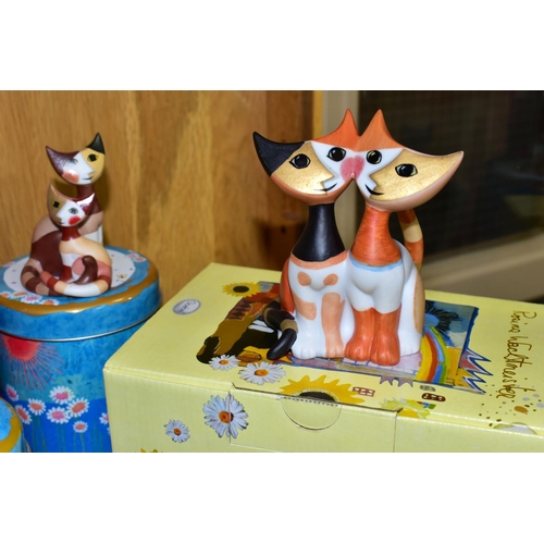 460 - A COLLECTION OF ROSINA WACHTMEISTER PORCELAIN 'CAT' FIGURINES, comprising a boxed Goebel photo frame... 