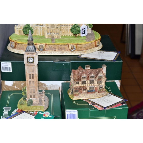 473 - THREE BOXED LILLIPUT LANE SCULPTURES FROM BRITIANS HERITAGE COLLECTION, all with deeds, comprising W... 