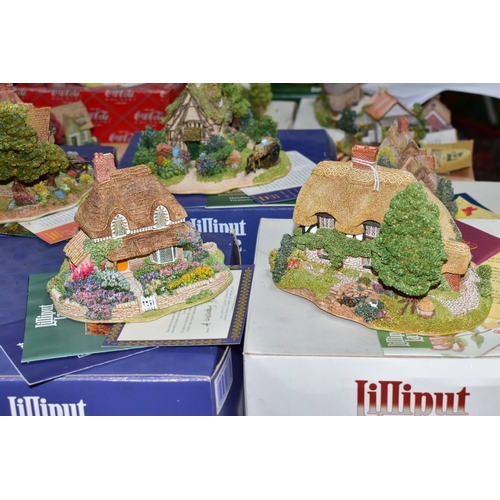 475 - FIVE BOXED LILLIPUT LANE SCULPTURES FROM ANNIVERSARY COLLECTION, all with deeds and leaflets, compri... 