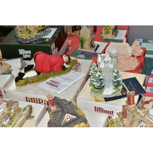 477 - TWENTY NINE BOXED LILLIPUT LANE SCULPTURES FROM VARIOUS COLLECTION, with deeds unless mentioned, com... 