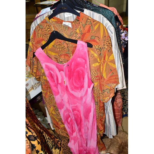 486 - A QUANTITY OF VINTAGE CLOTHING AND ACCESSORIES, comprising a 1930's black satin long sleeved top wit... 