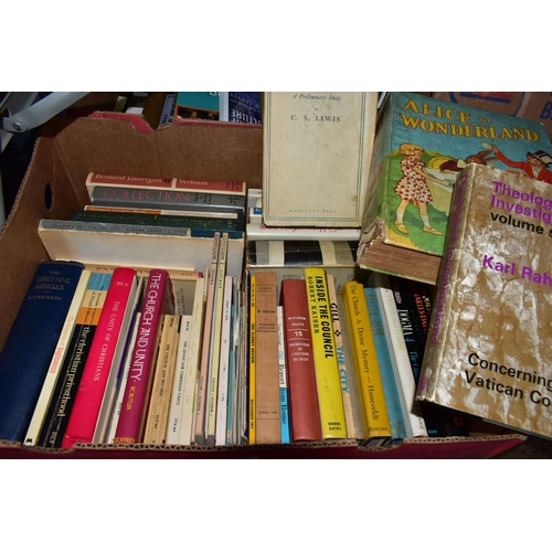 490 - BOOKS, five boxes containing approximately 200 - 210 titles in hardback and paperback format, subjec... 