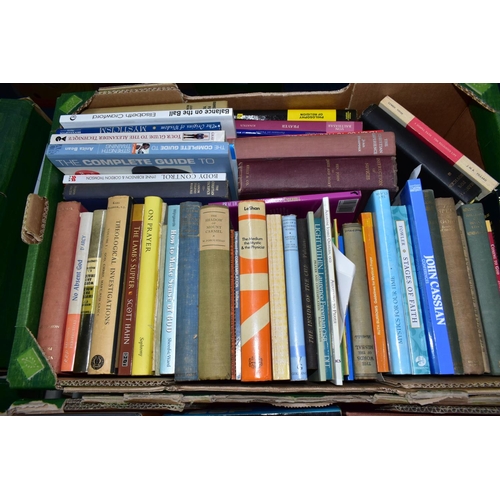 491 - BOOKS, six boxes containing approximately 200 - 210 titles in hardback and paperback format, subject... 