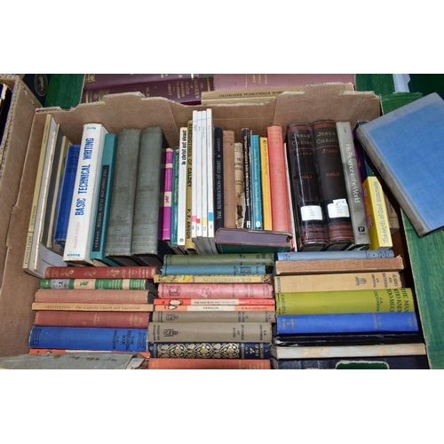 491 - BOOKS, six boxes containing approximately 200 - 210 titles in hardback and paperback format, subject... 