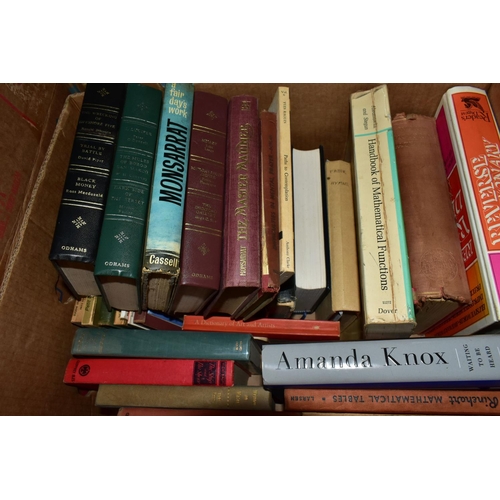 494 - BOOKS, six boxes containing approximately 190 - 200 titles in hardback and paperback format, subject... 