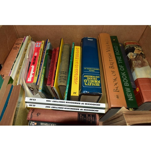 496 - BOOKS, seven boxes containing approximately 200 - 210 titles in hardback and paperback format, subje... 