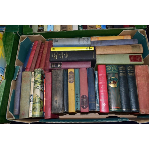 497 - BOOKS, seven boxes conytaining approximately 230 - 240 titles in hardback and paperback format, subj... 